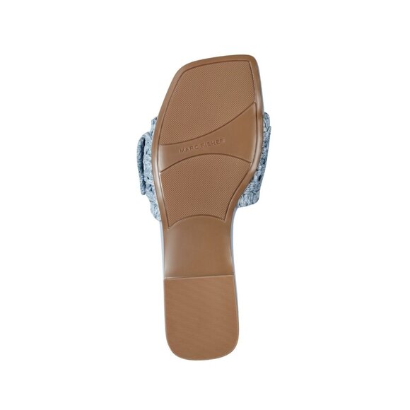 Marc Fisher Women's Loree Square Toe Slip-on Flat Sandals - Picture 3 of 4